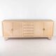 Rattan and brass sideboard