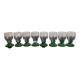 8 old stemmed glasses, 1930s
