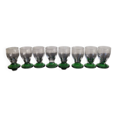 8 verres à pied anciens, années 1930
