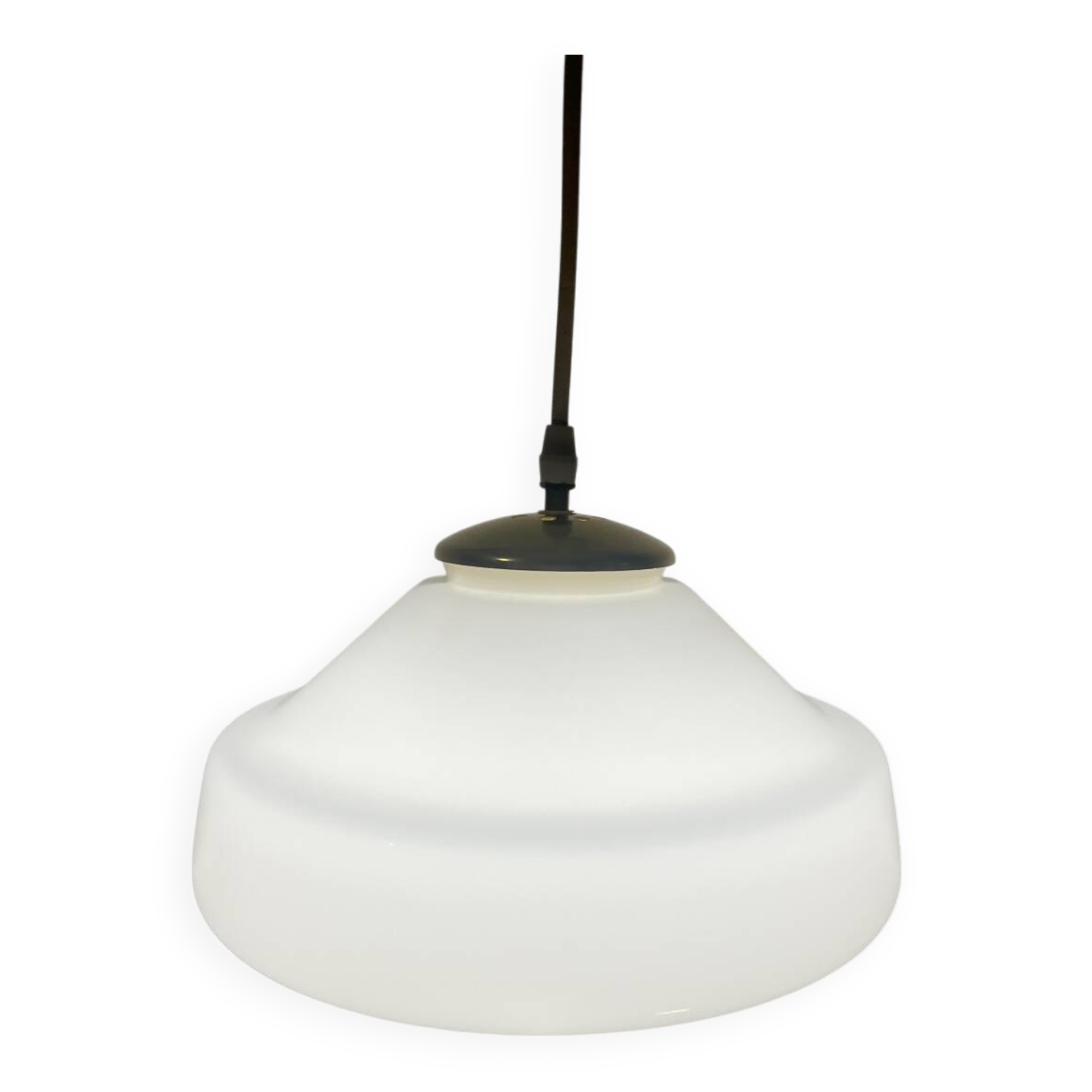 Pascot opaline globe pendant light, gold canopy