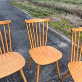 Suite of 4 Baumann chairs, Menuet model.