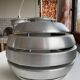 Brushed aluminum ball pendant light