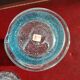 Sweet jar for deserving children made of bubble glass from Biot, with a lid.