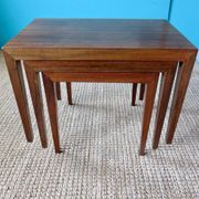 Three rosewood side tables by Séverin Hansen. Denmark 1965