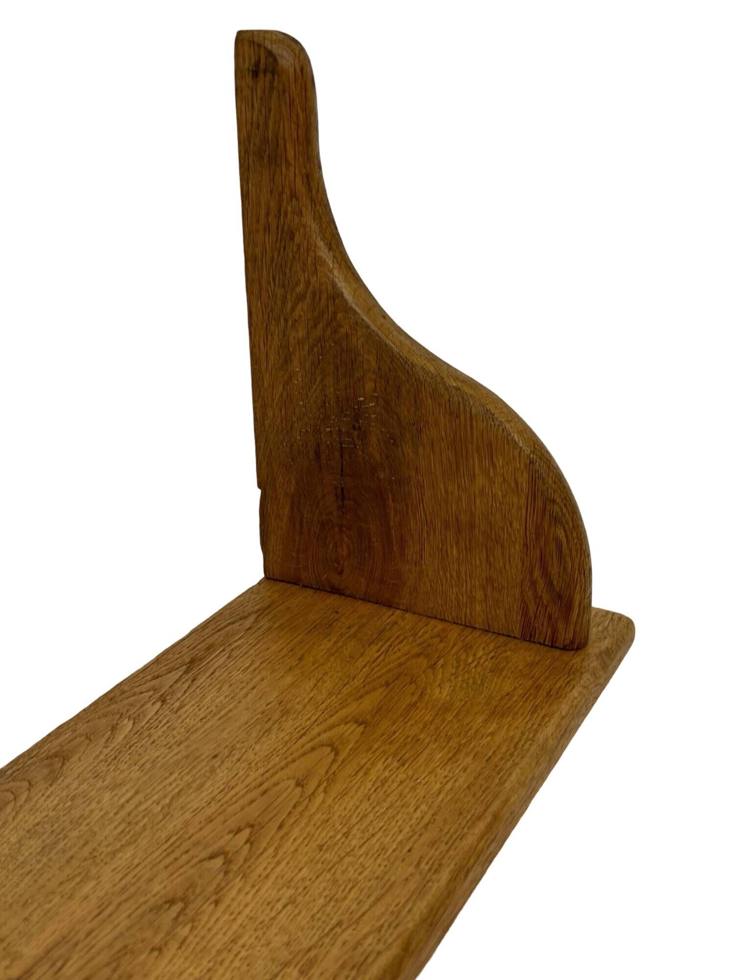 Vintage shelf  in oak wall rack book 1970s wood minimalist design