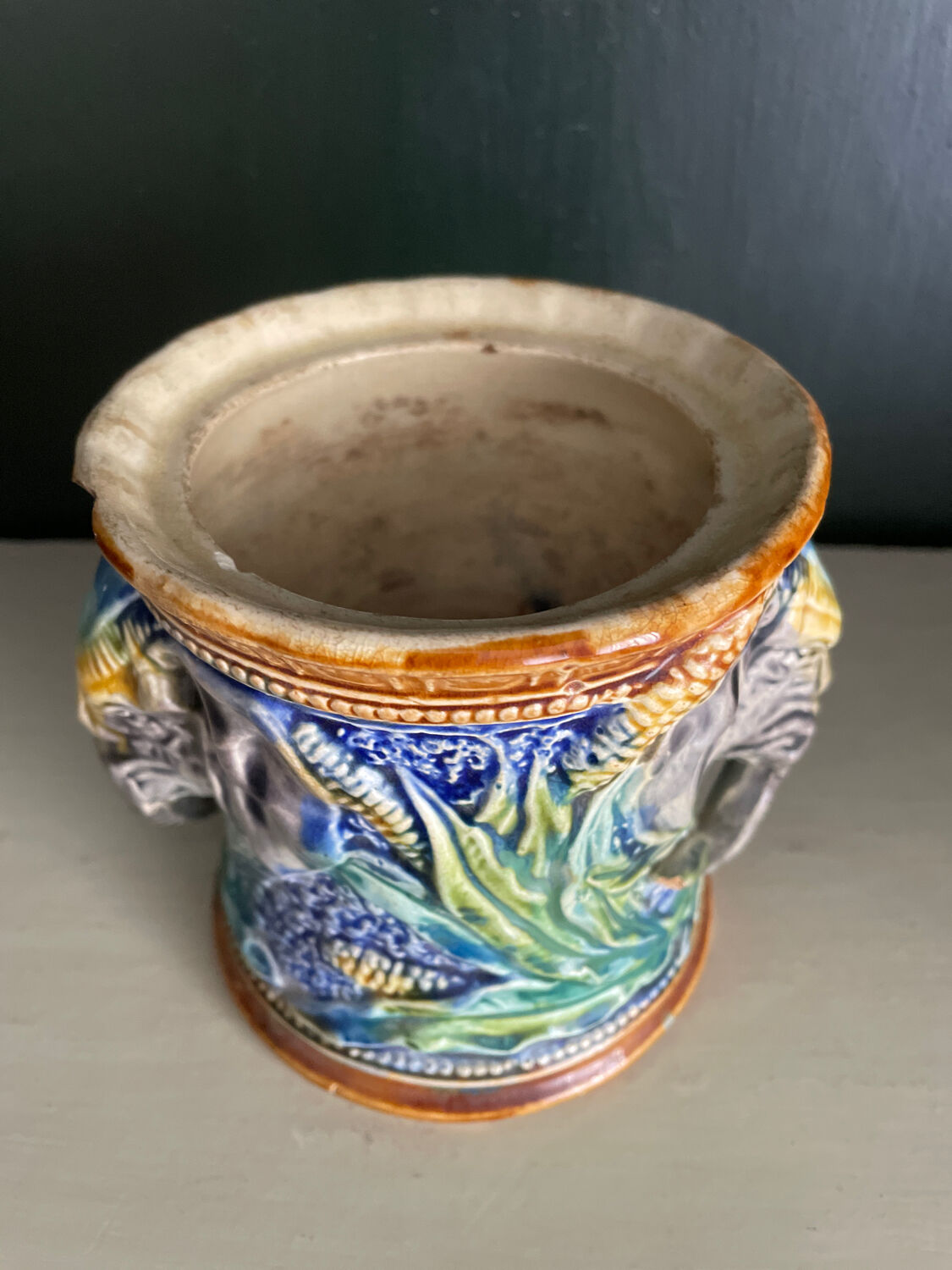 Pot in slip nineteenth century