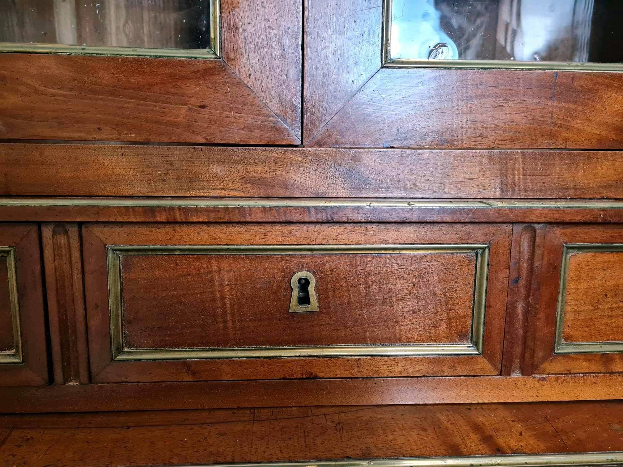 Bureau à cylindre époque Louis XVI en Acajou de Cuba massif circa 1760