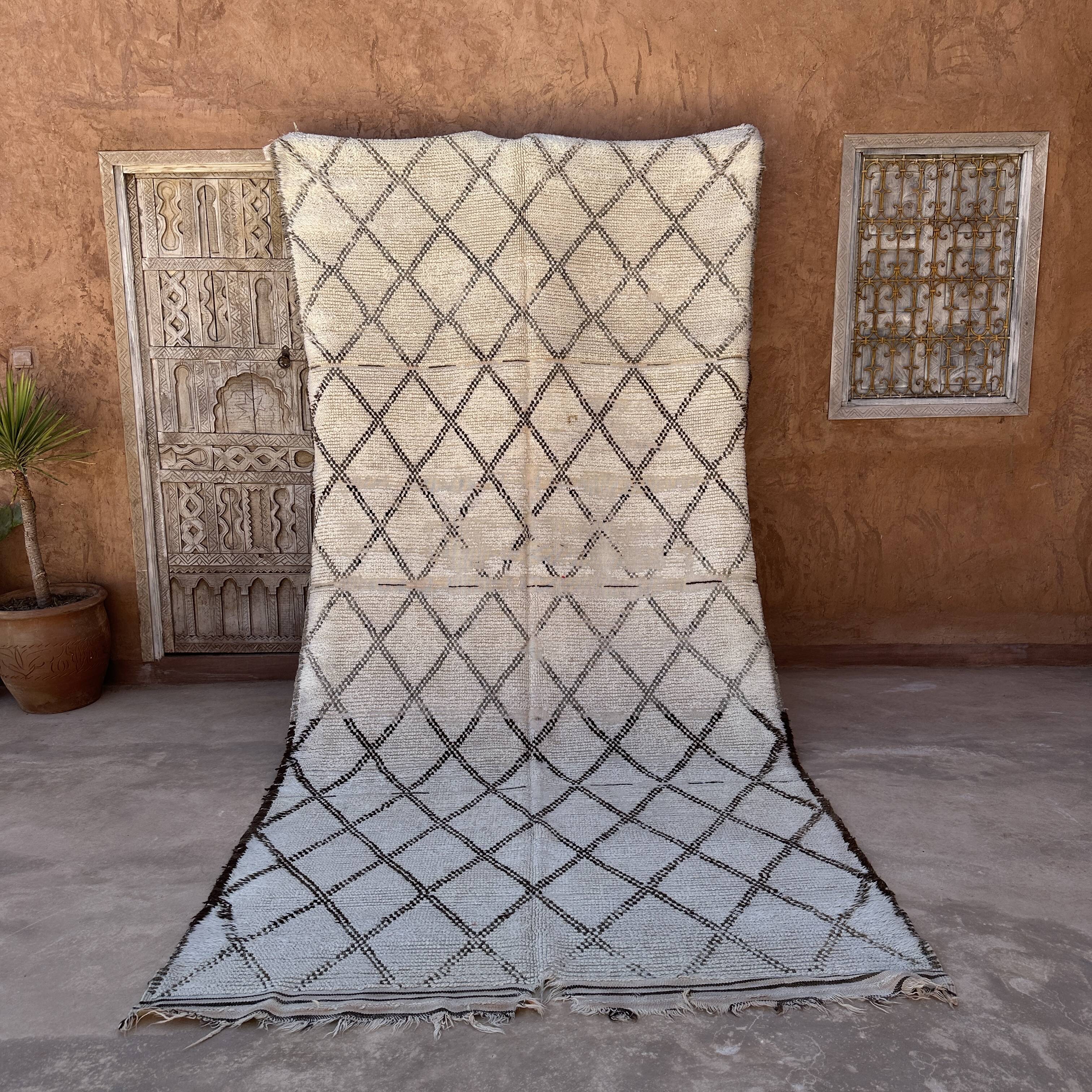 Moroccan rug Ben Ouarain beige - 165 x 338 cm