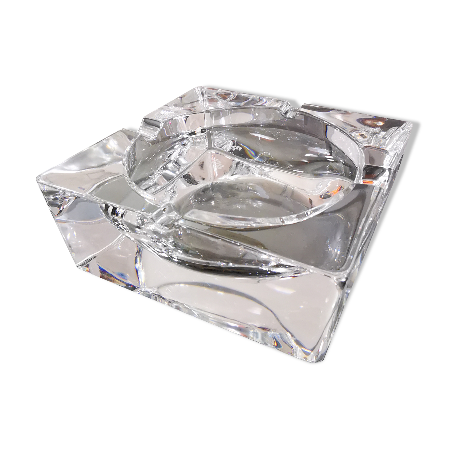 Ashtray paved with vintage crystal