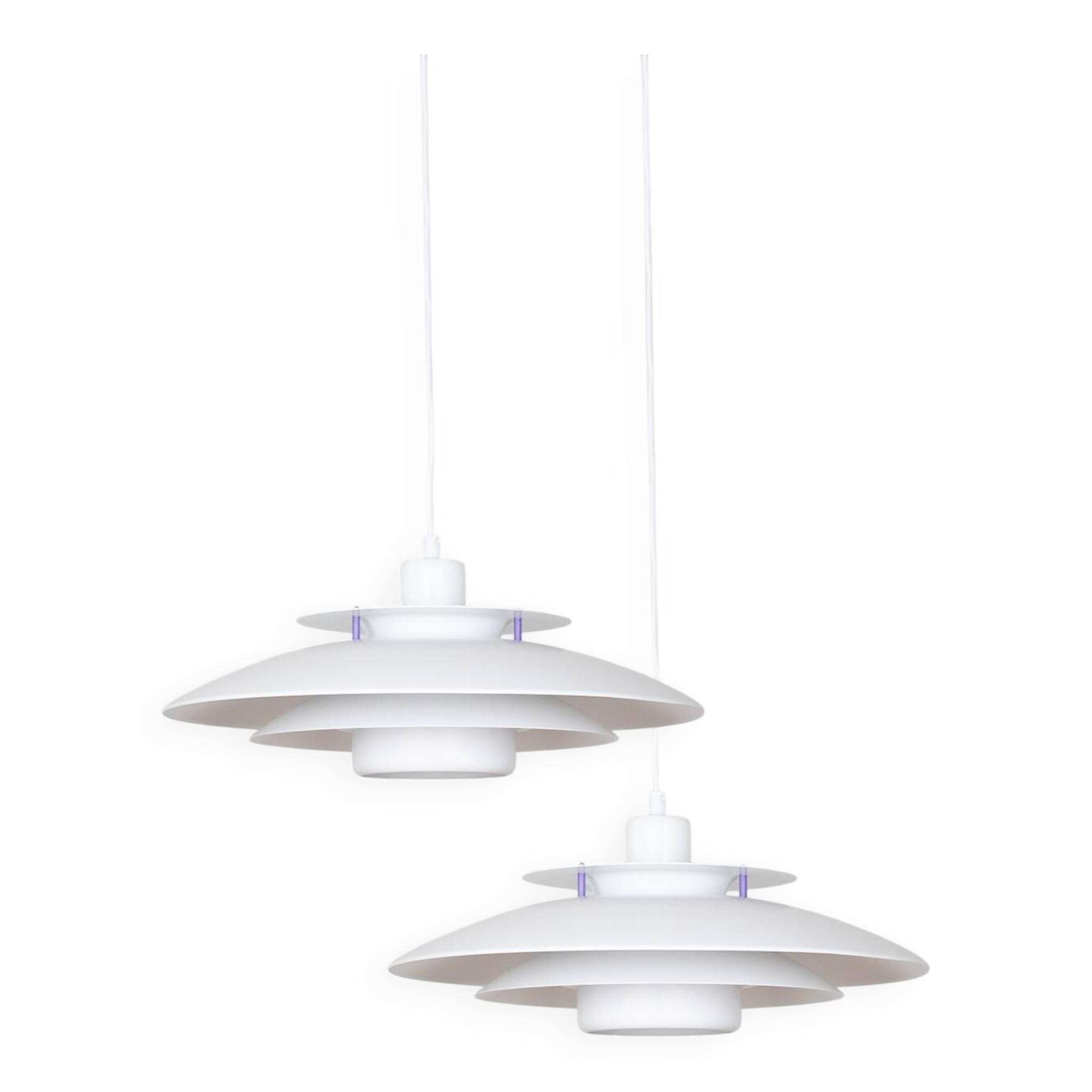 Paire de lampes suspendues vintage danoises des années 1980.