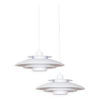 Pair of Danish vintage pendant lamp from 1980s