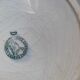 Hollow porcelain dish St Amand green flowers
