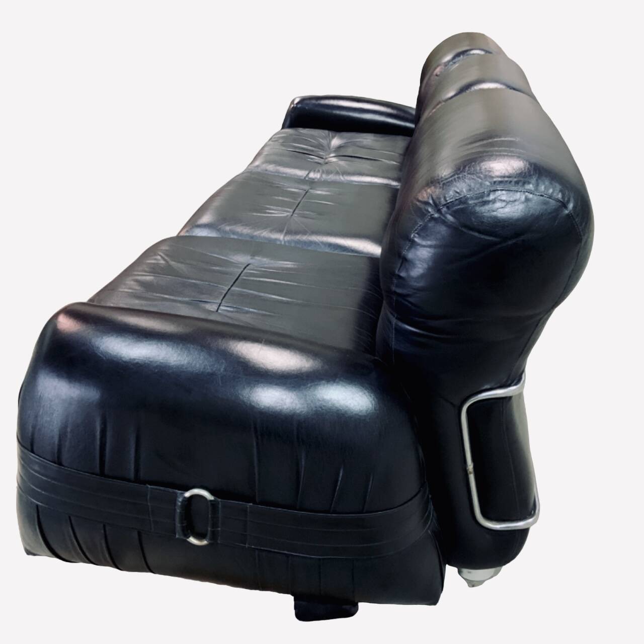 3 Room Living Room, Italy 1970/80 Black “adriano Piazessi”