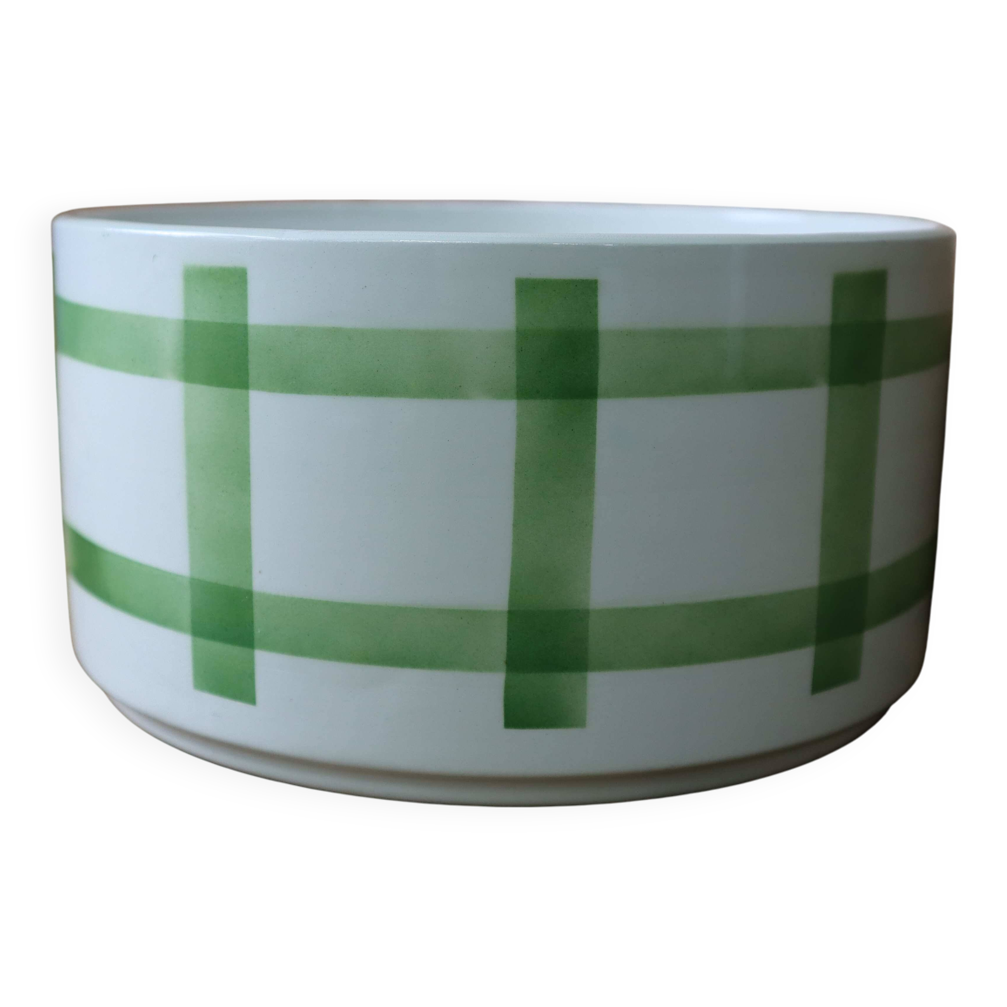 Vintage salad bowl Moulin des Loups 'tablecloth' model
