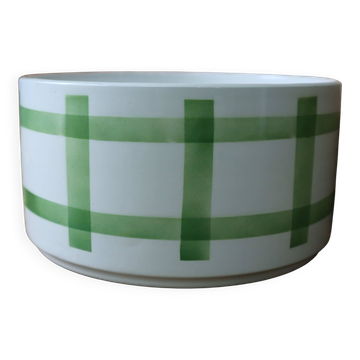 Vintage salad bowl Moulin des Loups 'tablecloth' model
