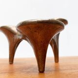 Vintage German brutalist metal candlestick by Harjes.