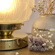 Lampe à poser globe vintage art déco en verre dépoli