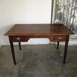 Bureau chêne, 2 tiroirs.