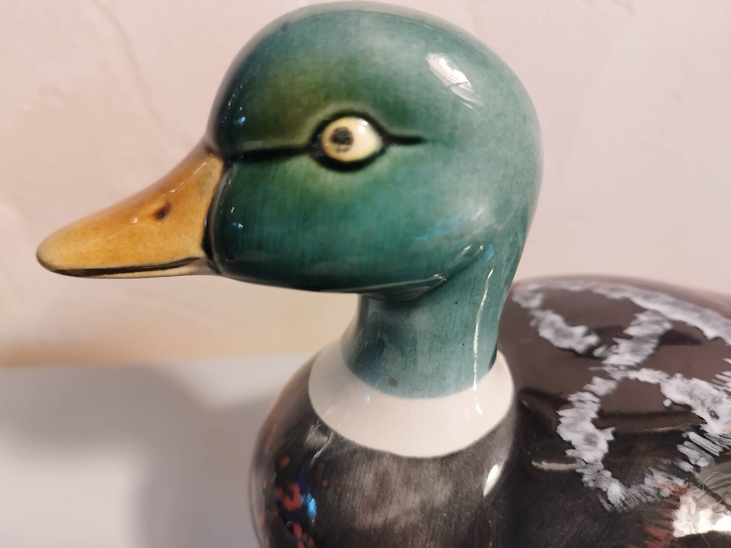 Ceramic duck emptier by Michel Caugant