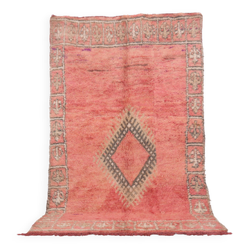 Peach Vintage Moroccan Rug 166 x 277 cm - Berber Wool Rug - Handmade Rug