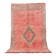 Tapis marocain berbère vintage en laine rose fait main