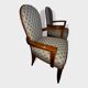 Paire de fauteuils "Bridge" Art Déco – Circa 1940