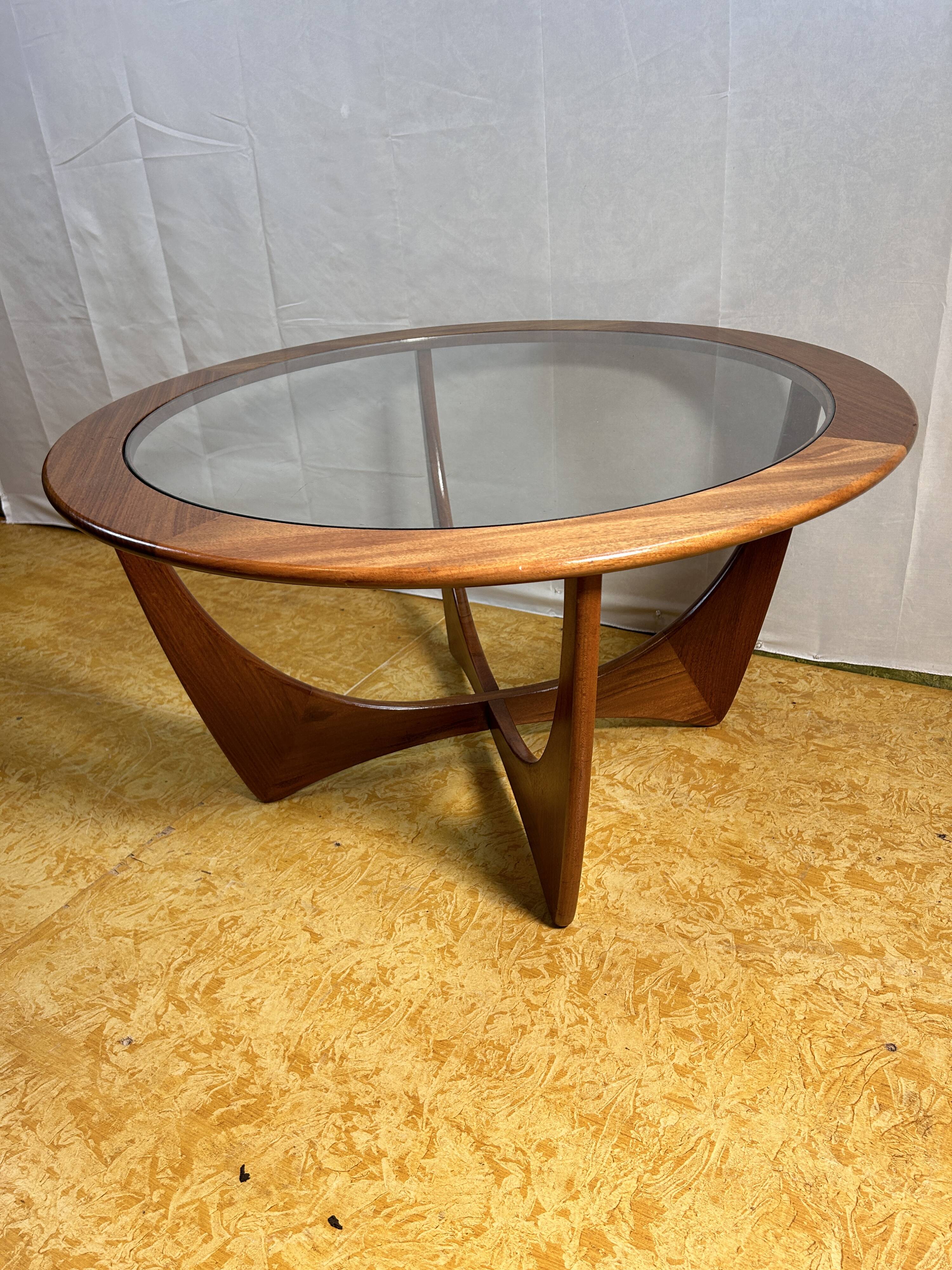 Mid Century Retro Vintage Teak Round Astro Coffee Table by GPlan 1960