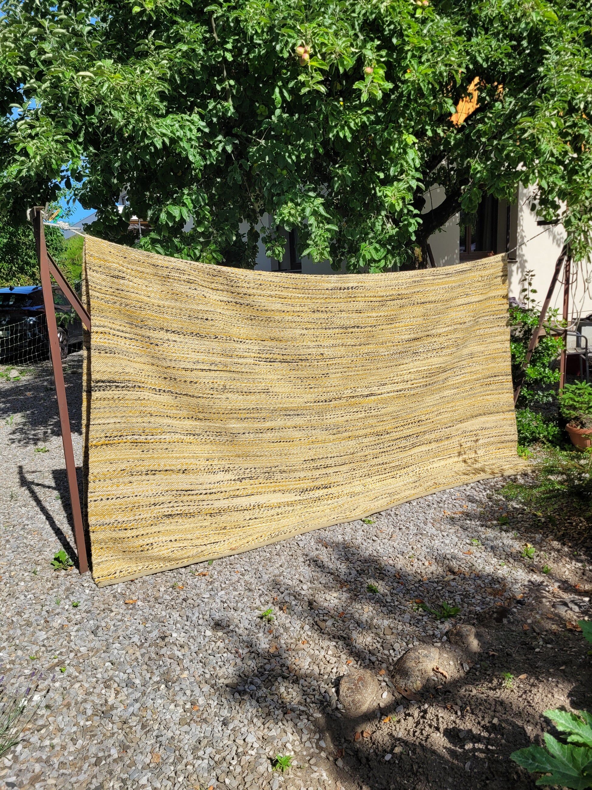 Vintage woven wool rug
