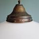 Large Art Deco pendant light in conical white opaline, 1920s-30s