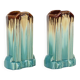 Belgian Art Deco Turquoise Earthenware Vases, Thulin, 22 cm