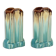 Belgian Art Deco Turquoise Earthenware Vases, Thulin, 22 cm