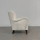Danish lounge chair with new curly fur upholstery