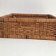 Rattan wicker storage cabinet with 3 vintage drawers