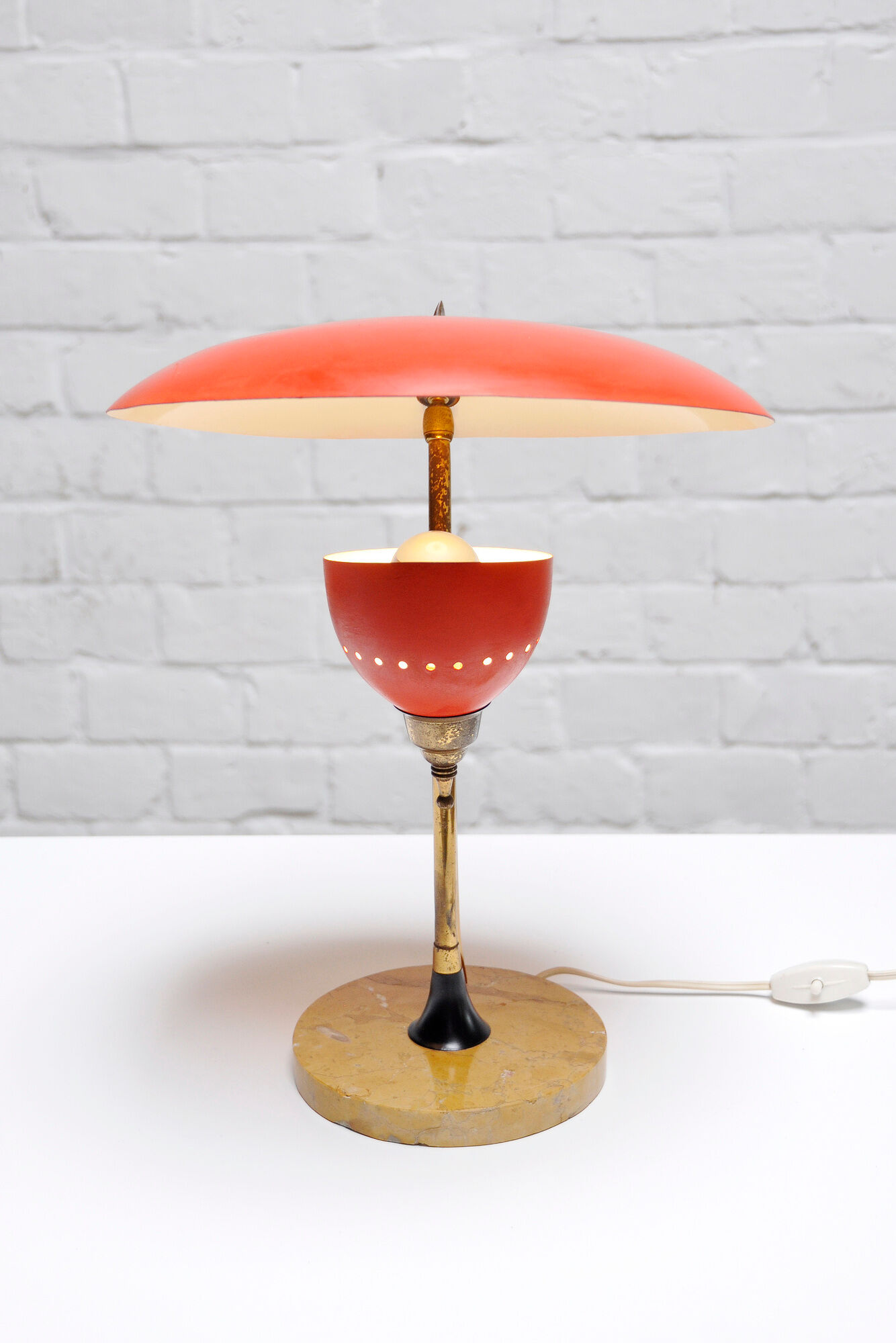 Mid-Century Italian Table Lamp by Oscar Torlasco for Lumen Milano, 1950s