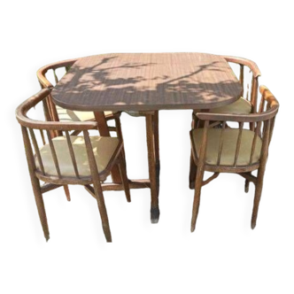 Thonet table and 4 chairs set
