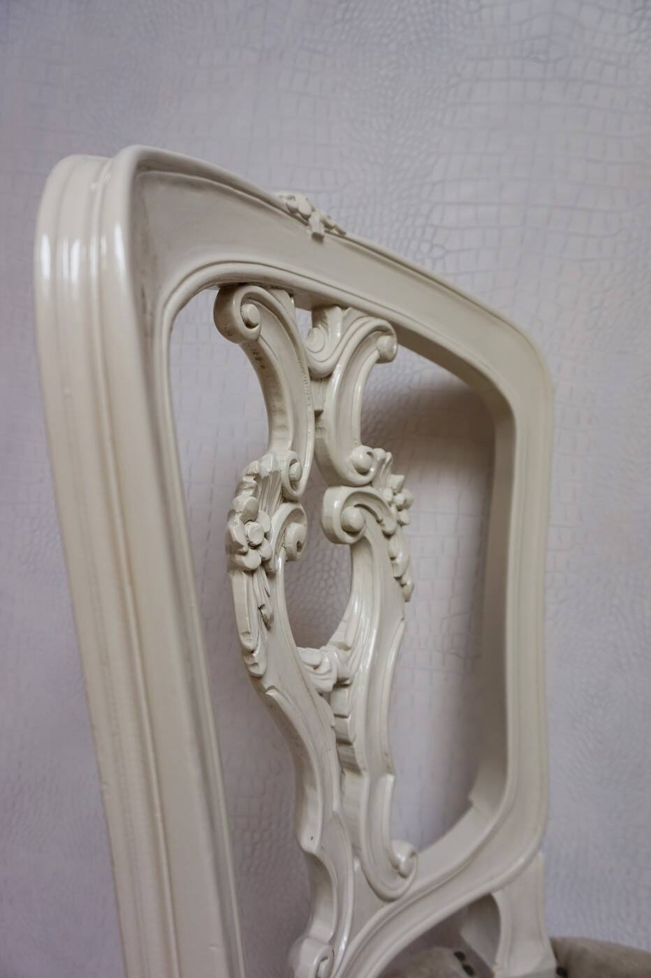 Louis XV Baroque Style Lacquered Chairs, Set of 2