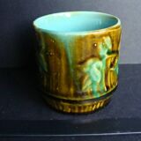 Antique bamboo slipware cup