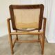 Vintage Wooden Cane Armchair by Branko Ursic: Mid-Century Lounge Chair