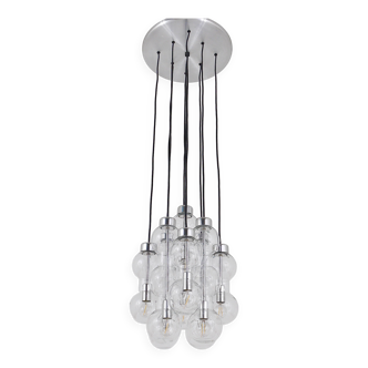 Impressive cascading hourglass chandelier Doria, Space Age, Germany, 1960s.