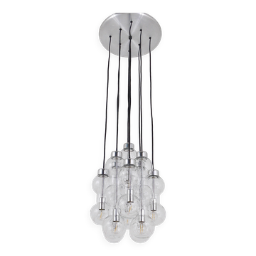 Impressionnant lustre en cascade en forme de sablier Doria, Space Age, Allemagne, années 1960