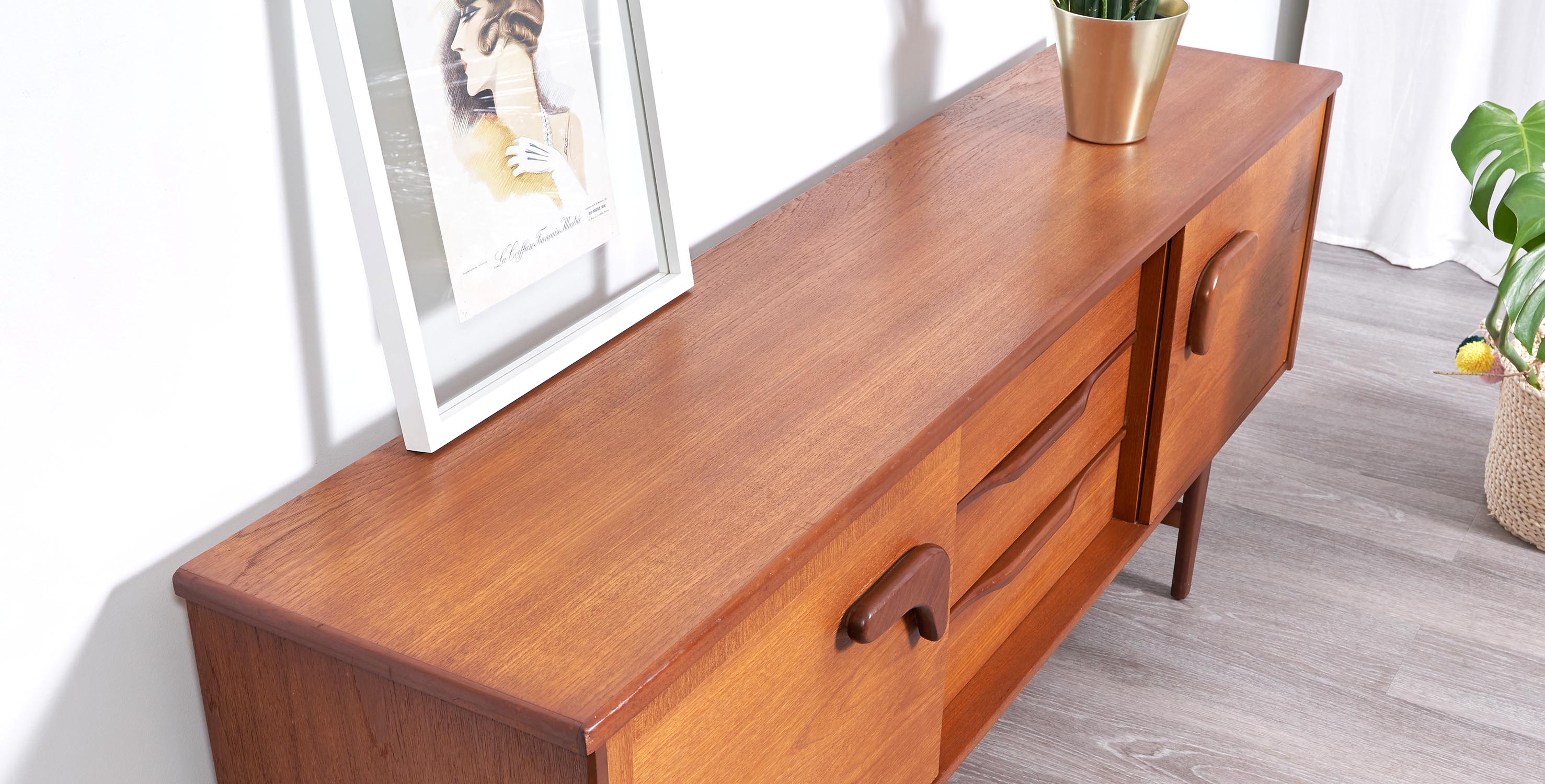 Sideboard 1960 style scandinavian 180cm