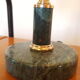 Lampe de banquier ou lampe de notaire en opaline verte