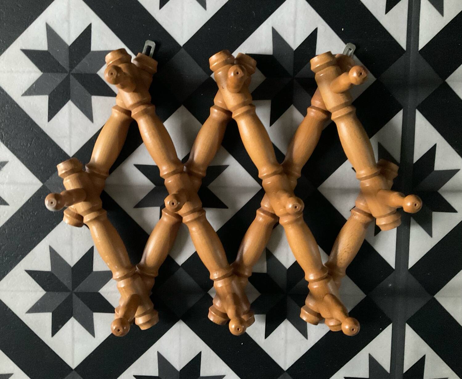 1970s accordion coat rack