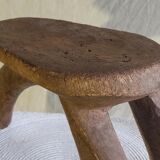 Stool old African art wooden Lobi from Burkina Faso