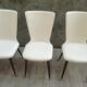 Lot de 6 chaises vintages pieds compas