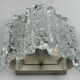 60s 70s wall lamp J.T. Kalmar Austria Ice Glass Wall Sconce Space Age