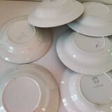 Set of 6 soup plates Faïencerie Nouvelle Givors from the 50s