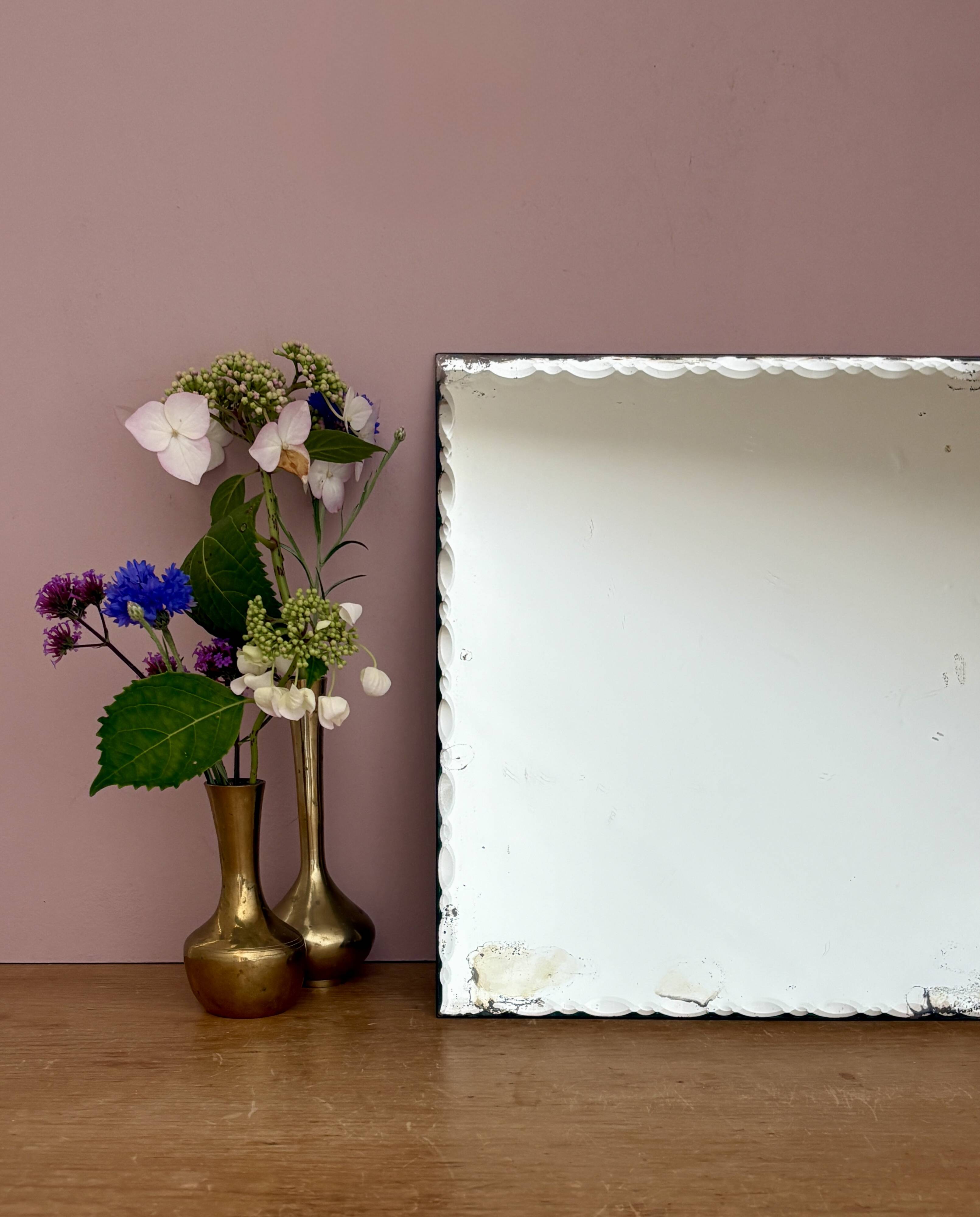 Antique mirror with bevelled edges