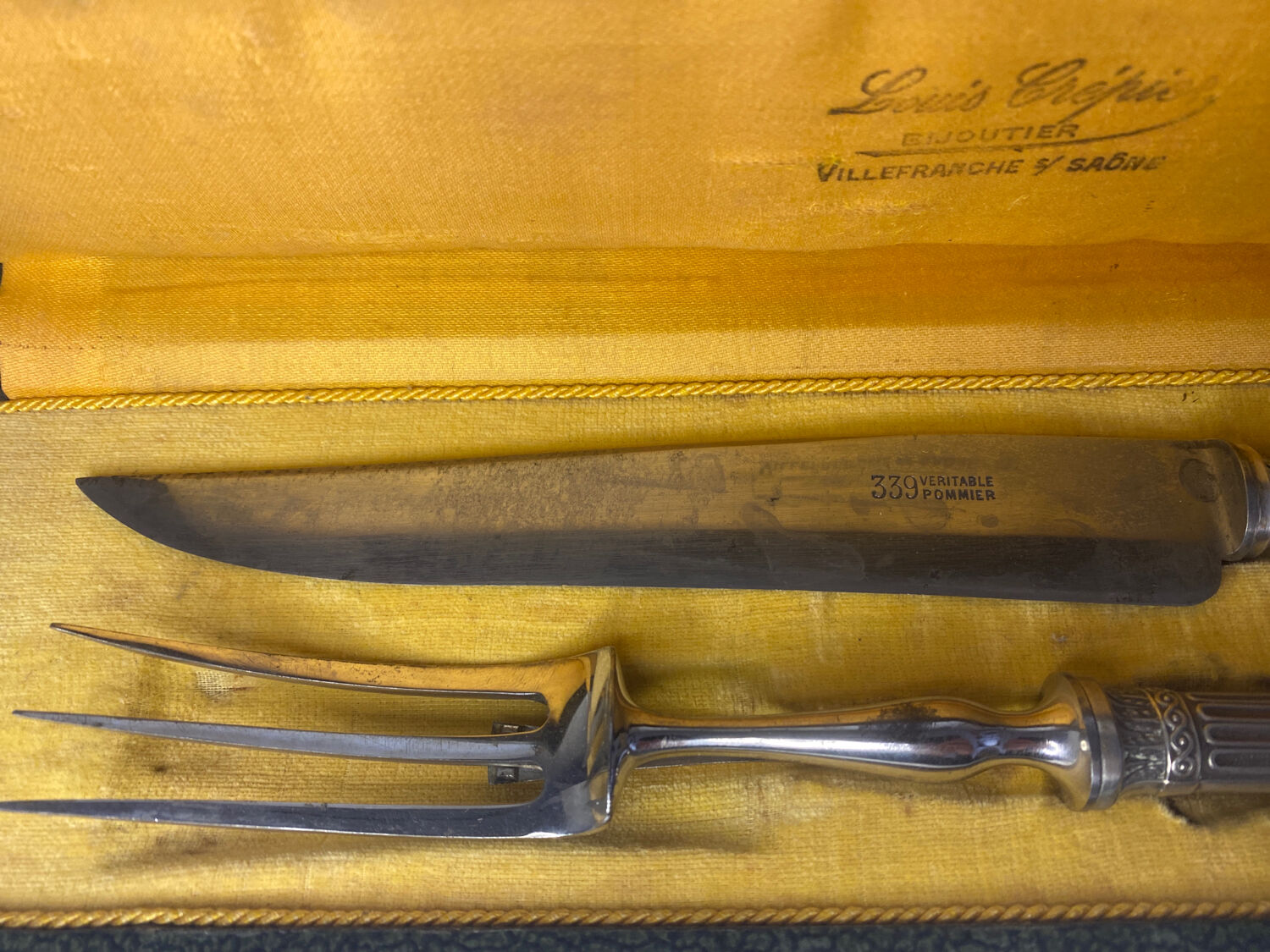 Paire de couvert argent fourré