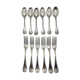 Twelve dessert cutlery